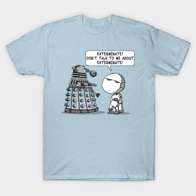 Dalek Adams Mashup (Bobble Marvin) T-Shirt by tone